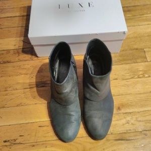 Luxe Black Leather Ankle Booties